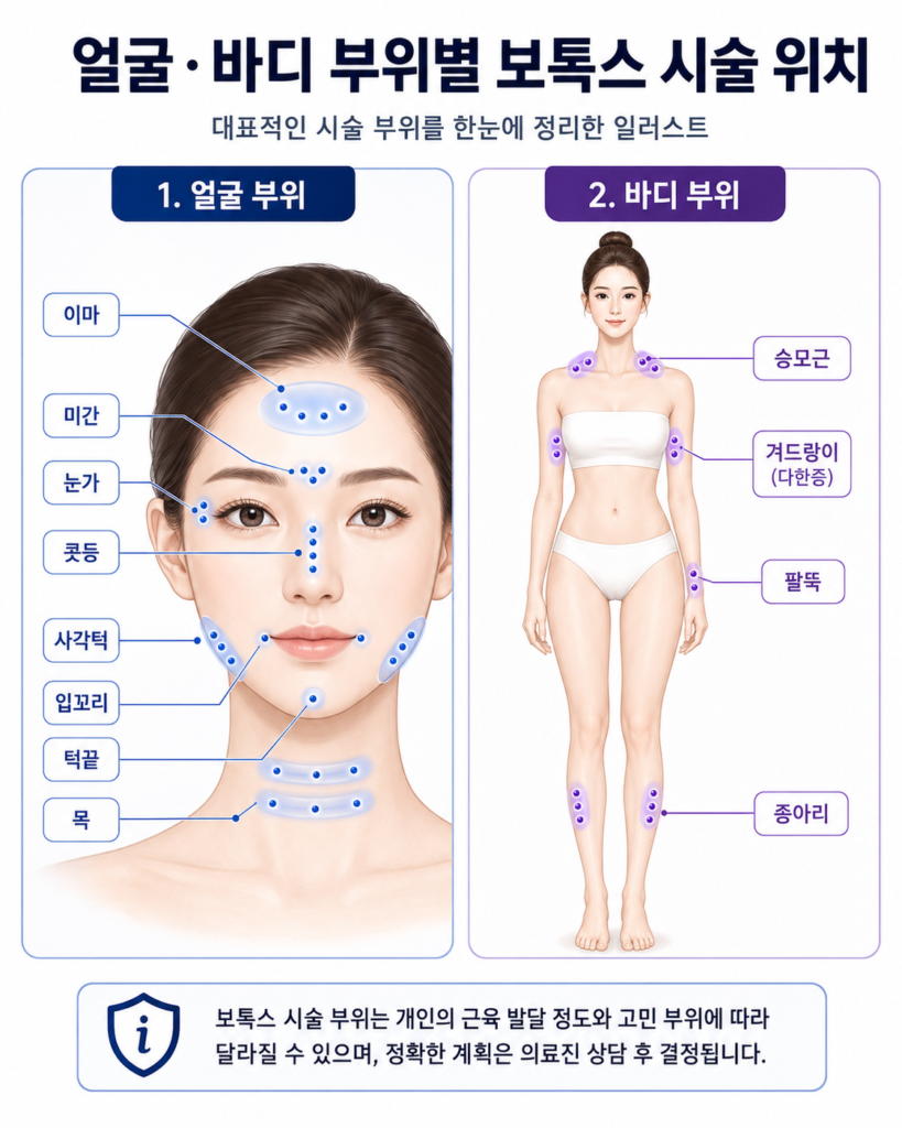 보톡스 시술부위