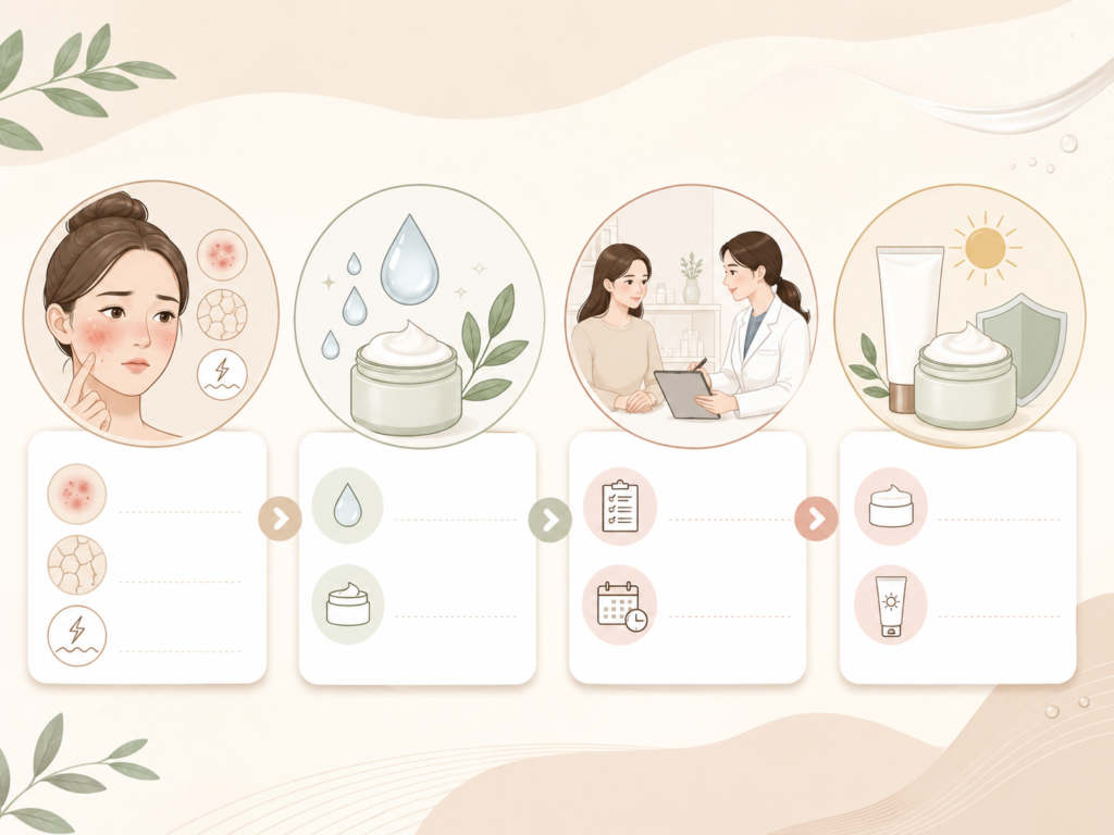 강남 스킨부스터 시술 전 피부장벽이 약해졌는지 확인 해볼 수 있는 이미지