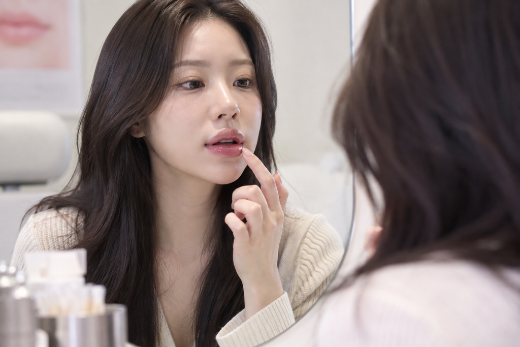 입술필러 후 사진
